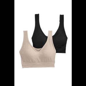 Jockey 2-Pack Seamfree Back Smoothing Bra Black/Light -